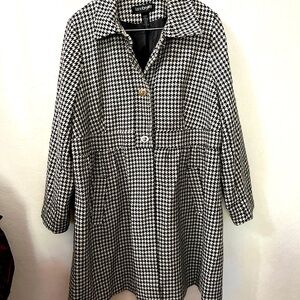 Lane Bryant Houndstooth coat jacket 22/24